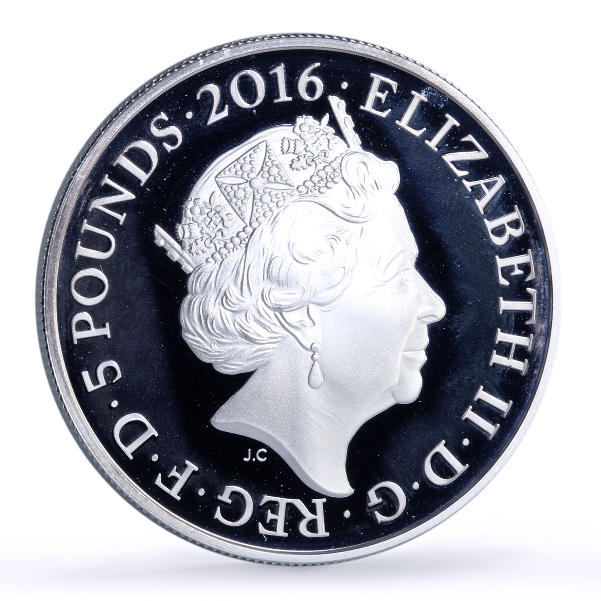 Great Britain 5 pounds White Cliffs Nature Landscapes proof silver coin 2016
