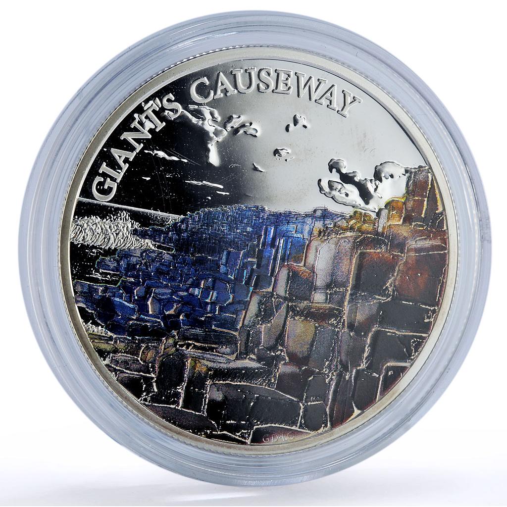 Great Britain 5 pounds Giants Causeway Nature Landscapes proof silver coin 2016