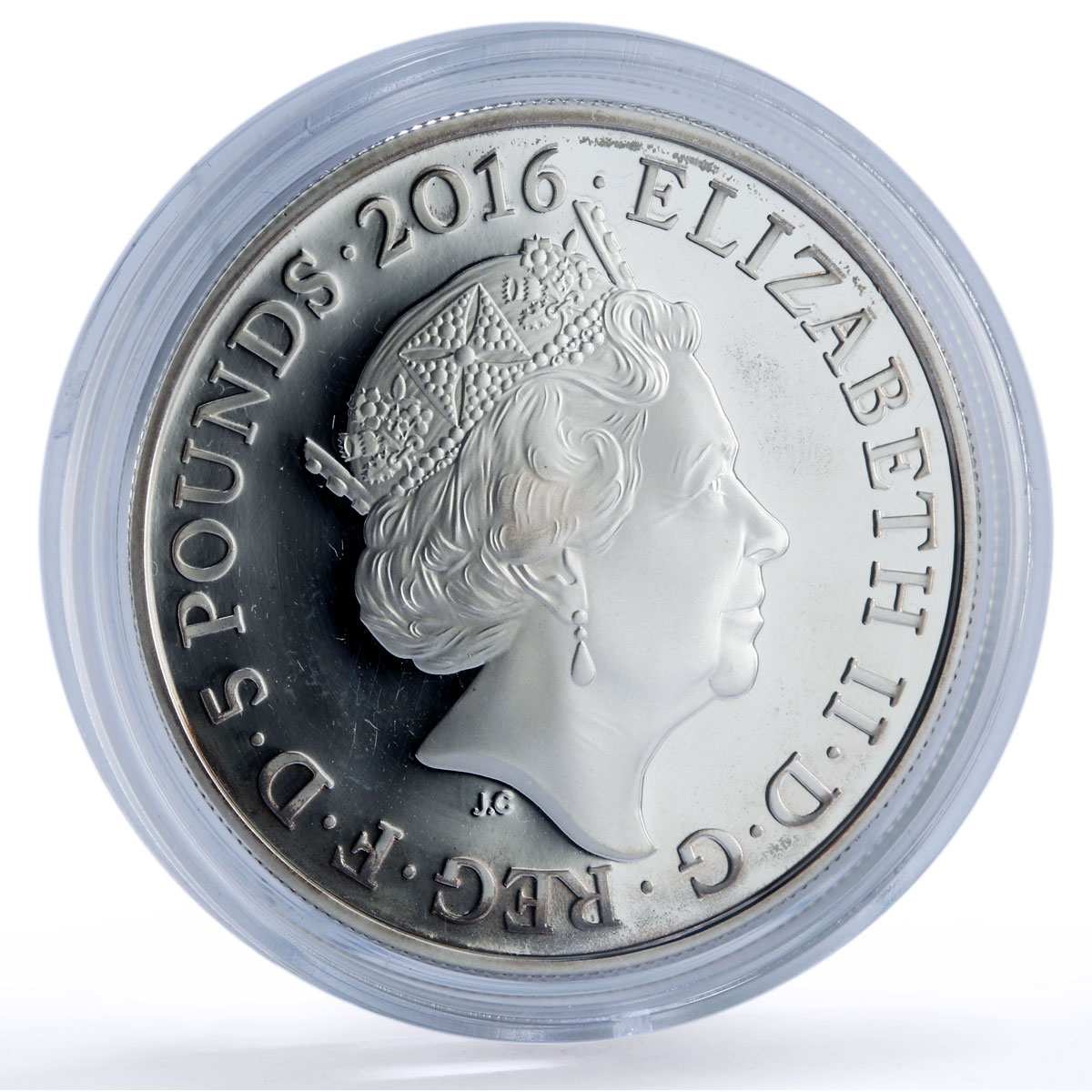 Great Britain 5 pounds Giants Causeway Nature Landscapes proof silver coin 2016