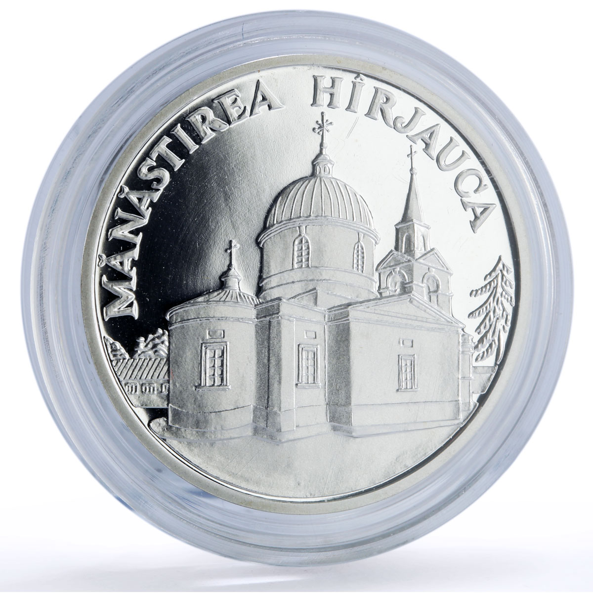 Moldova 50 lei Hirjauca Monastery Religion Architecture silver coin 2000