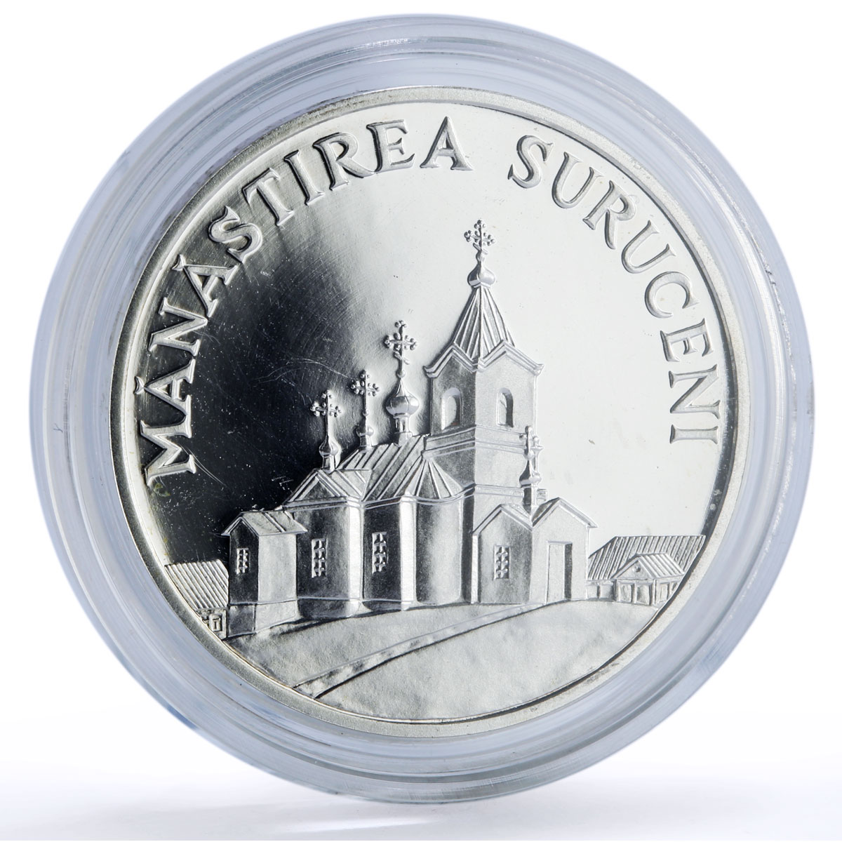 Moldova 50 lei Suruceni Monastery Religion Architecture silver coin 2000