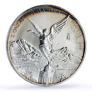 Mexico 2 onzas Libertad Angel of Independence silver coin 1999