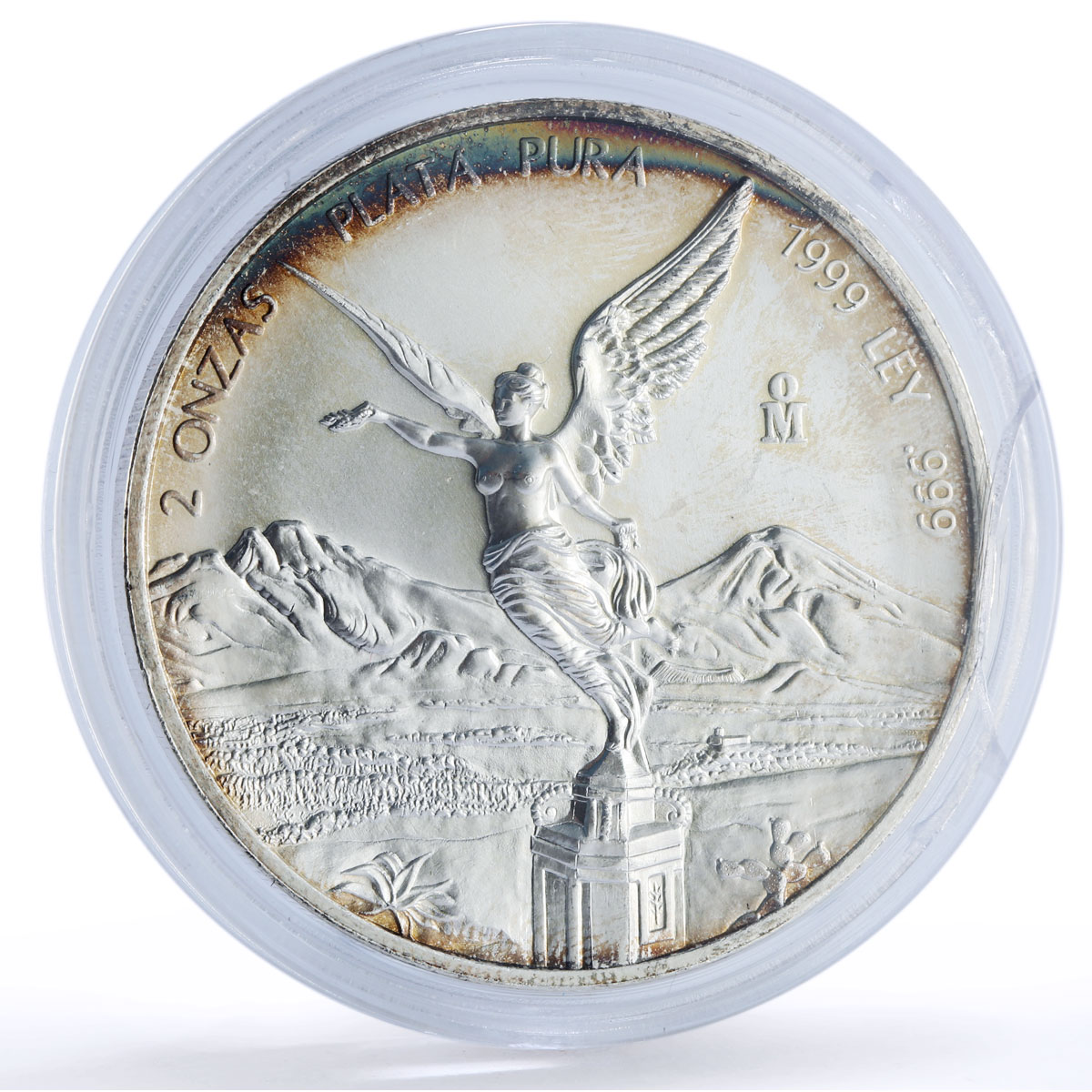 Mexico 2 onzas Libertad Angel of Independence silver coin 1999