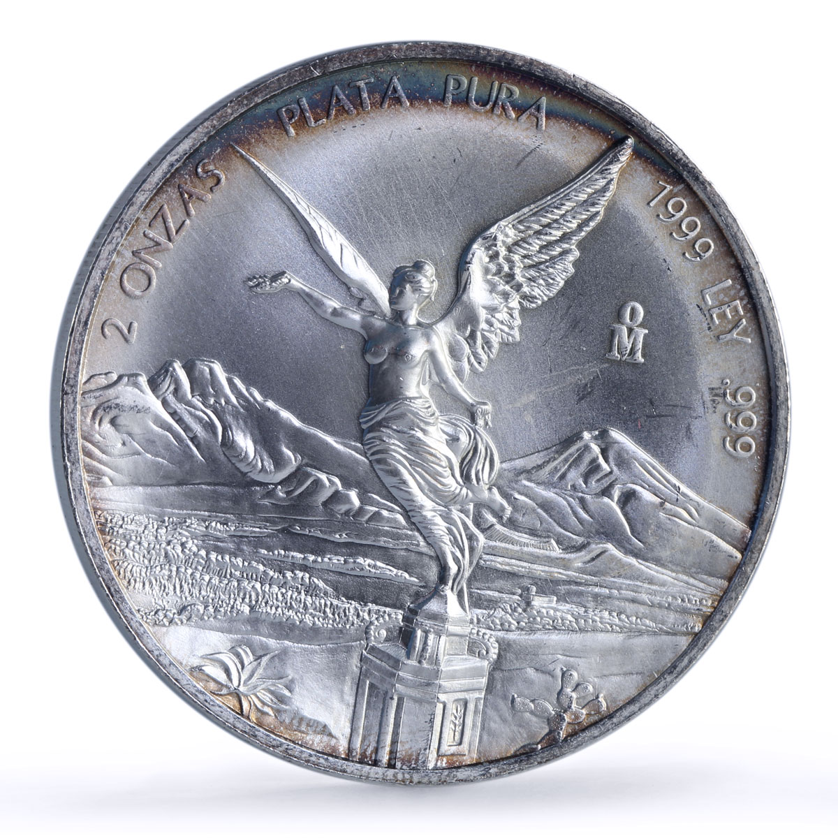 Mexico 2 onzas Libertad Angel of Independence silver coin 1999