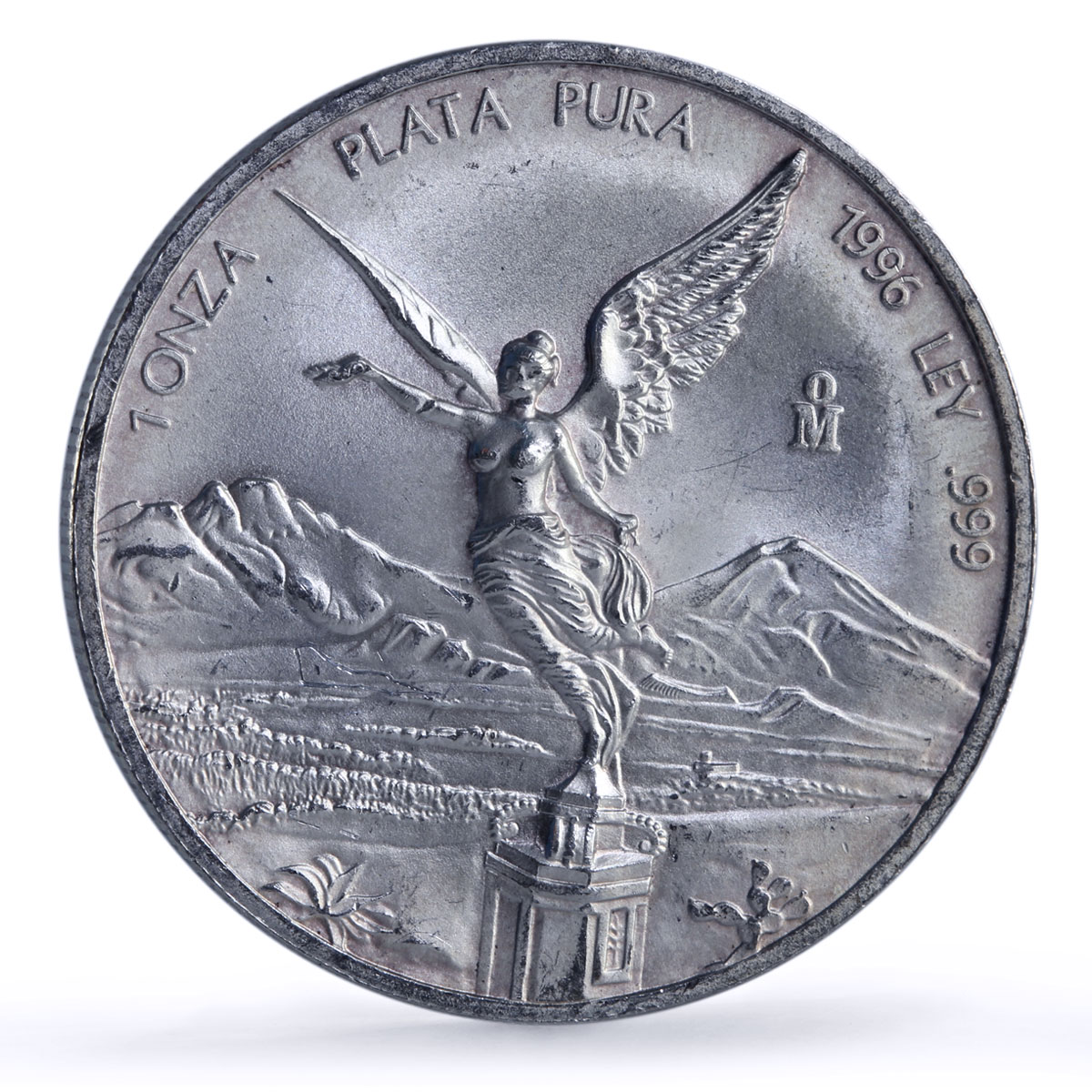 Mexico 1 onza Libertad Angel of Independence silver coin 1996
