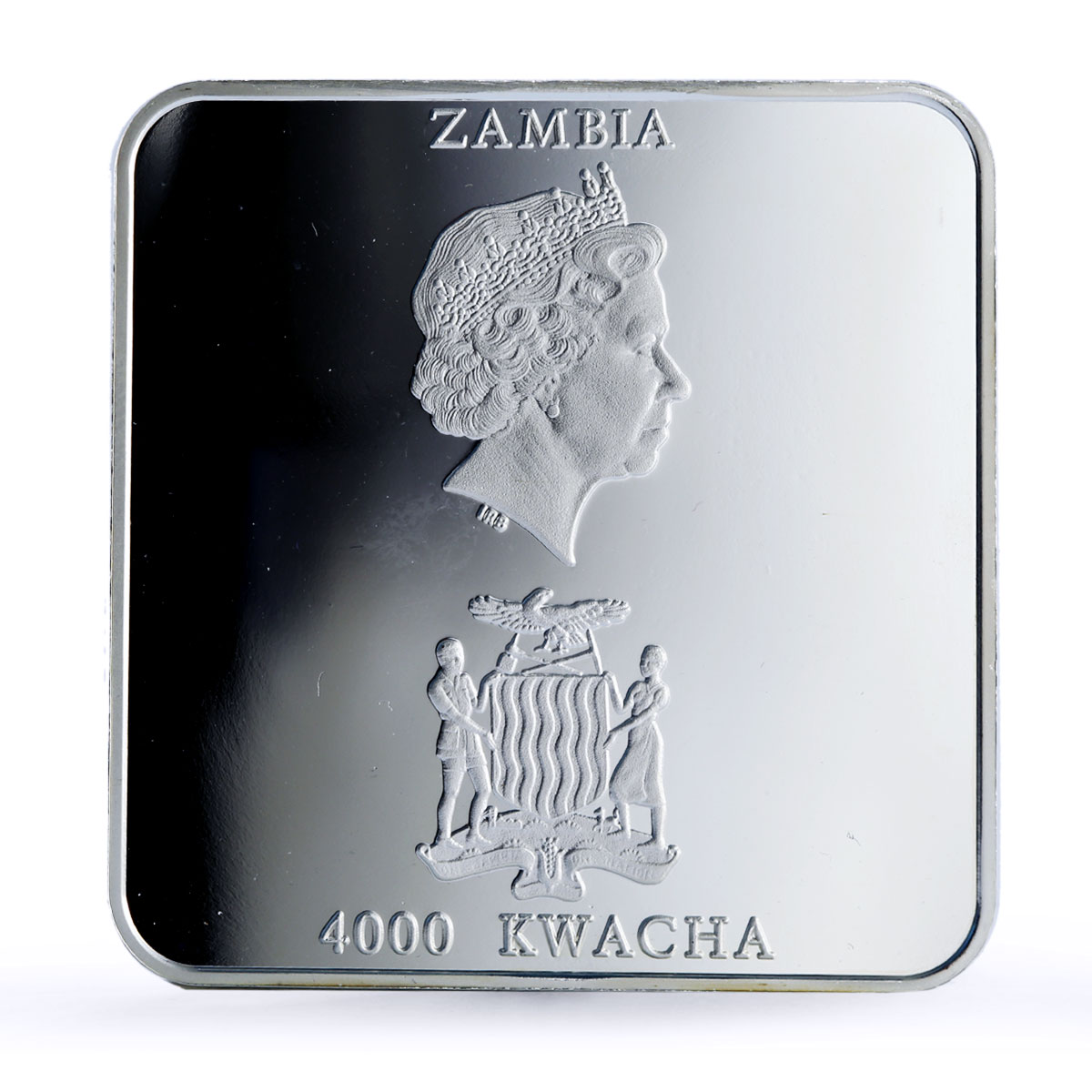 Zambia 4000 kwacha Illusion Woman Cat Paintings Art proof silver coin 2001