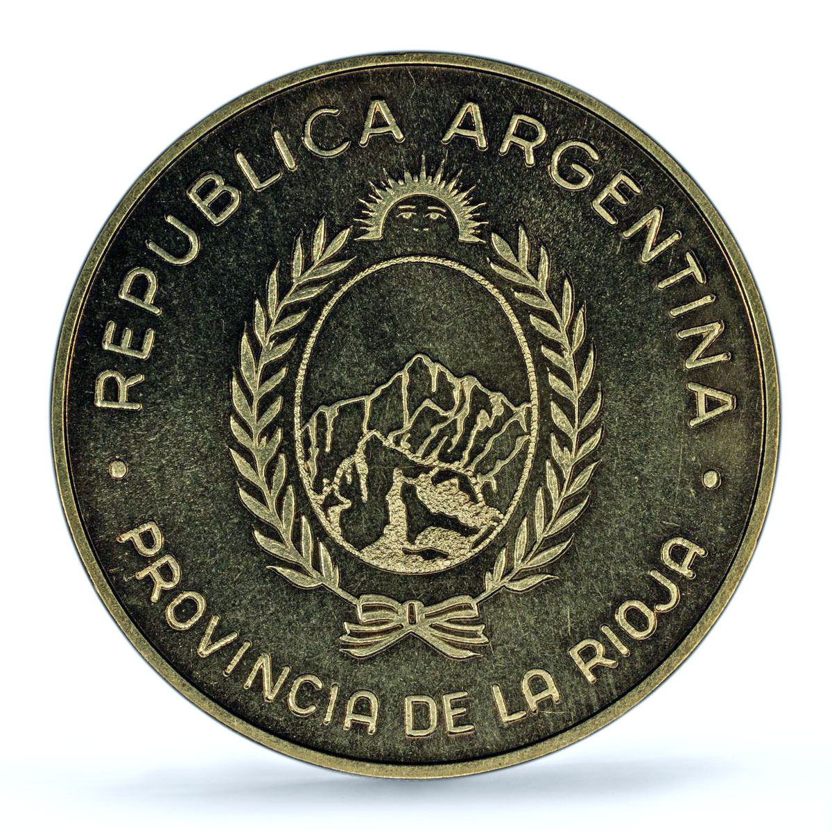 Argentina La Rioja Token 400 Pesos Diaguita KM-Tn2 MS68 PCGS gold coin 1991