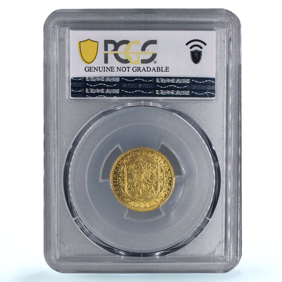 Czechoslovakia 1 dukat St. Wenceslaus without Numbers UNC PCGS gold coin 1925