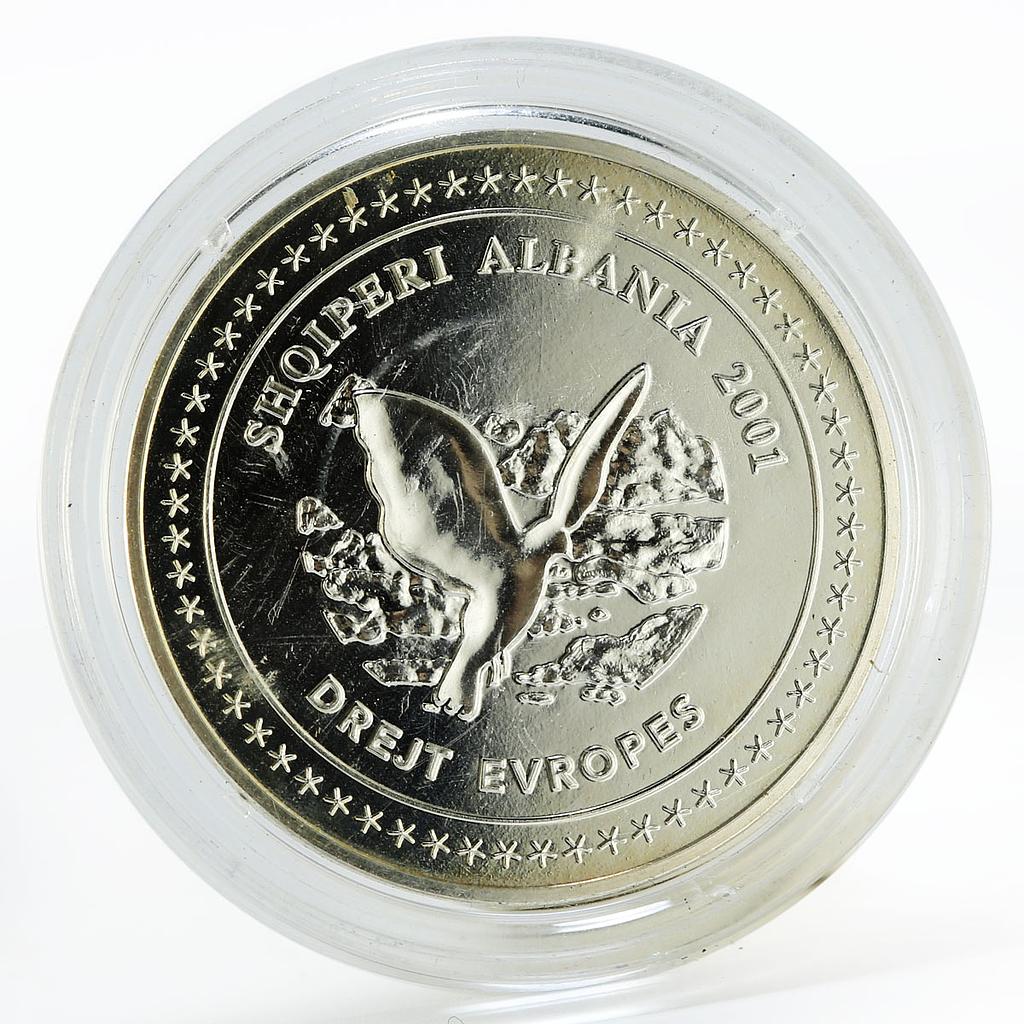 Albania 100 leke European Integration proof silver coin 2001