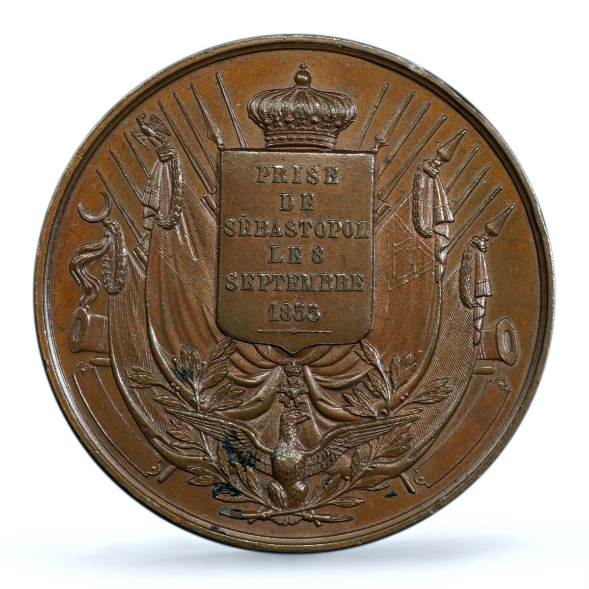 France Napoleon III Sebastopol Sevastopol Capture Divo-275 MS63 PCGS medal 1855