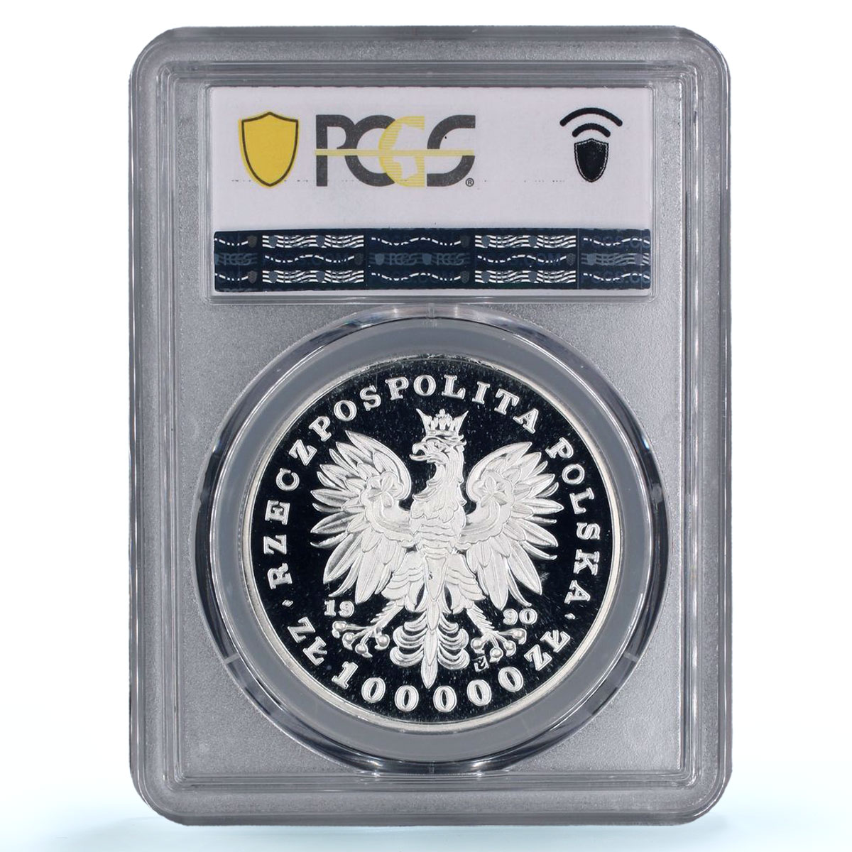 Poland 100 000 zlotych Josef Pilsudski History PR68 PCGS silver coin 1990