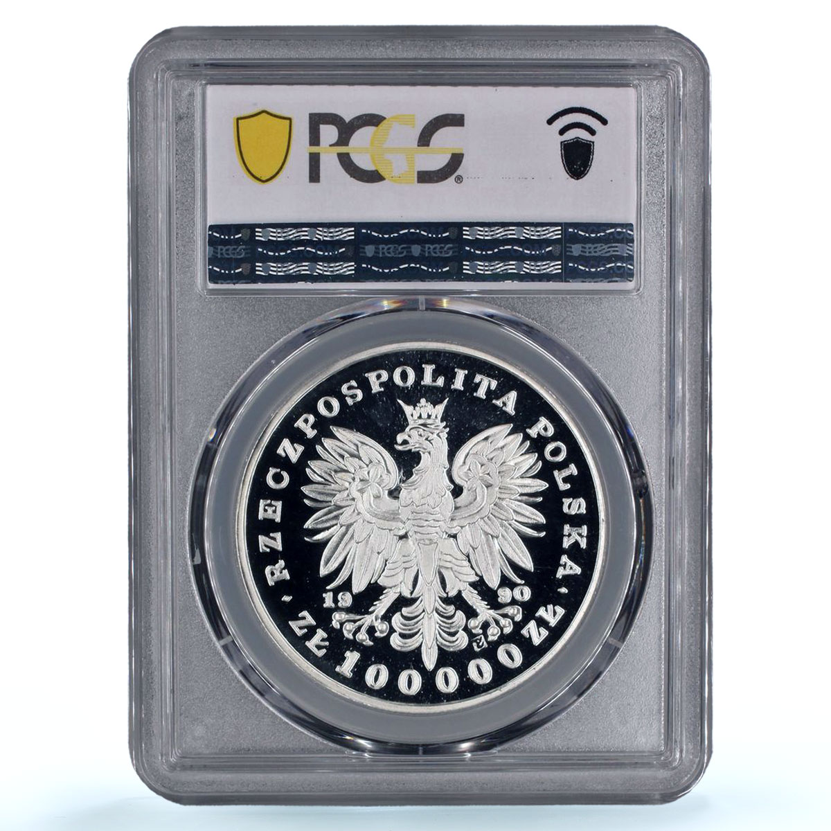 Poland 100 000 zlotych Kosciuszko Horse History PR69 PCGS silver coin 1990
