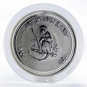 Australia 2 dollars Year of the Monkey Lunar Series I 2 oz silver coin 2004