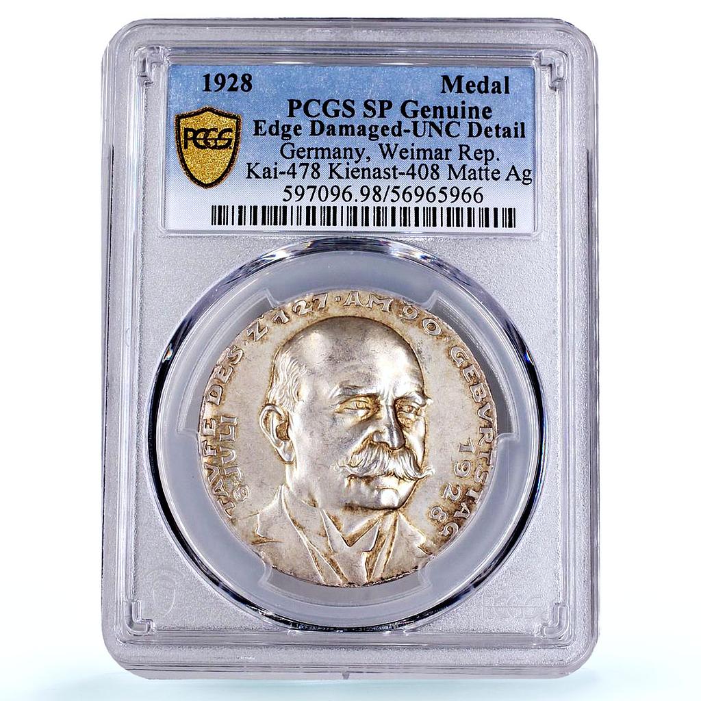 Germany Weimar Zeppelin Airship Aviation History Genuine PCGS silver medal 1928