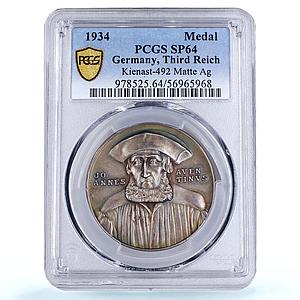 Germany Third Reich Johannes Aventinus History Owl SP 64 PCGS silver medal 1934
