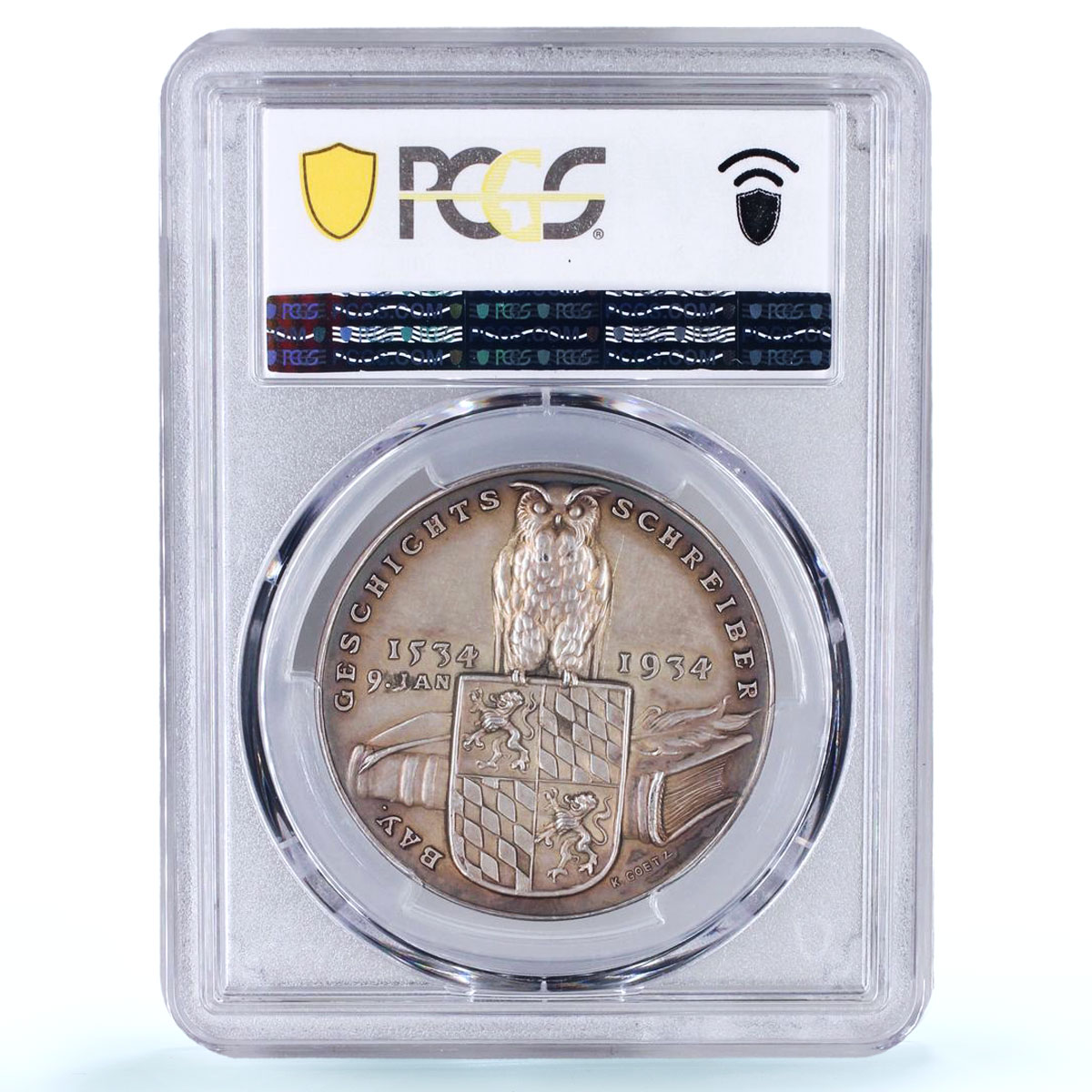Germany Third Reich Johannes Aventinus History SP 64 PCGS silver medal 1934