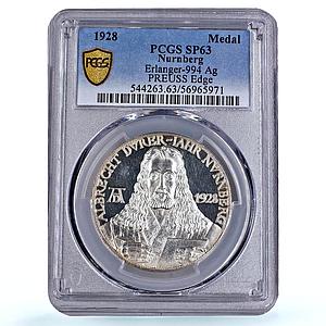 Germany Weimar Nurnberg Albrecht Durer Art History SP 63 PCGS silver medal 1928