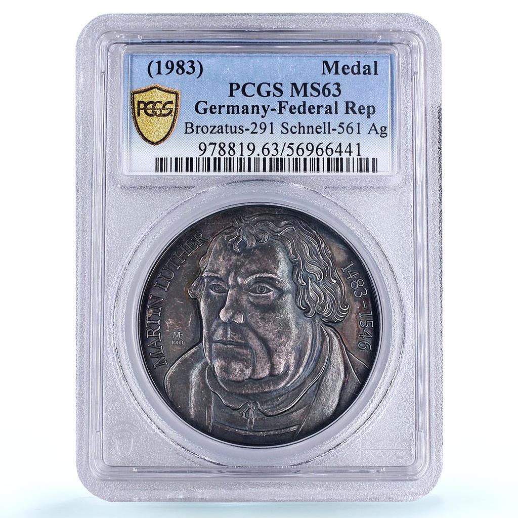 Germany Martin Luther Church Reformation History MS 63 PCGS silver medal 1983