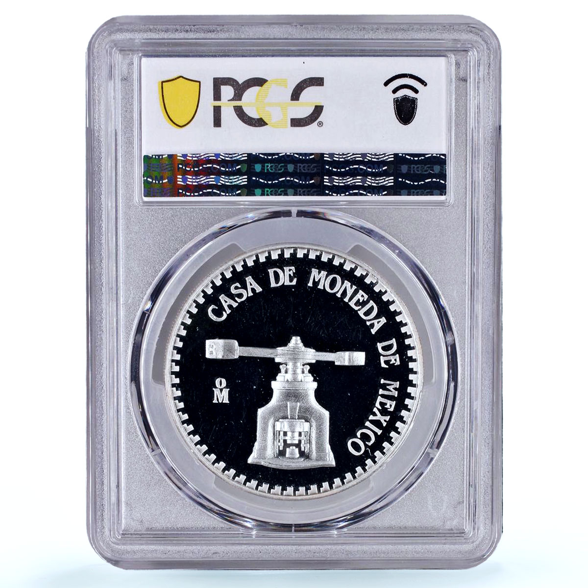 Mexico 1 onza Cuauhtemoc Aztec History PR 66 PCGS silver token medal coin 1988