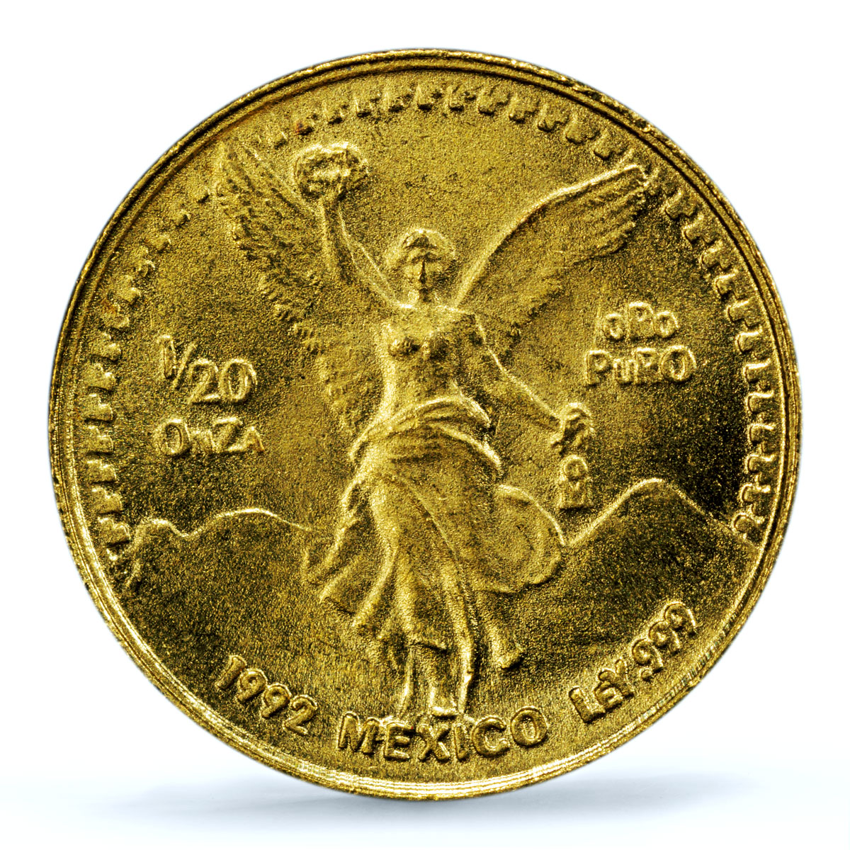 Mexico 1/20 onza Libertad Angel of Independence MS 69 PCGS gold coin 1992