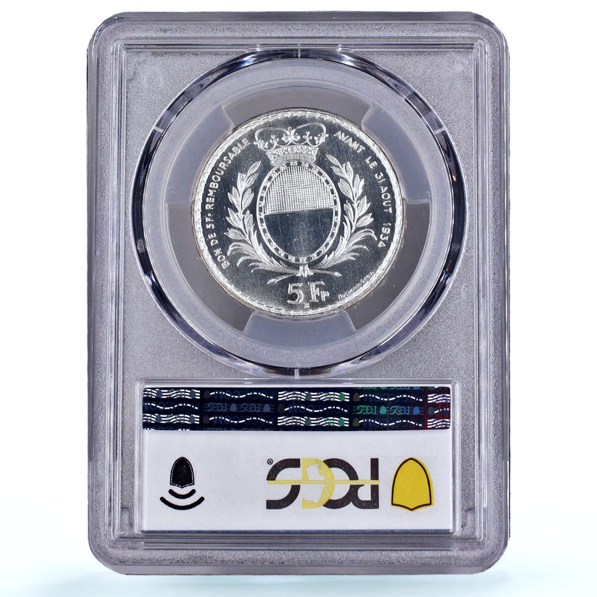 Switzerland 5 francs Shooting Festival Fribourg MS 66 PCGS silver coin 1934