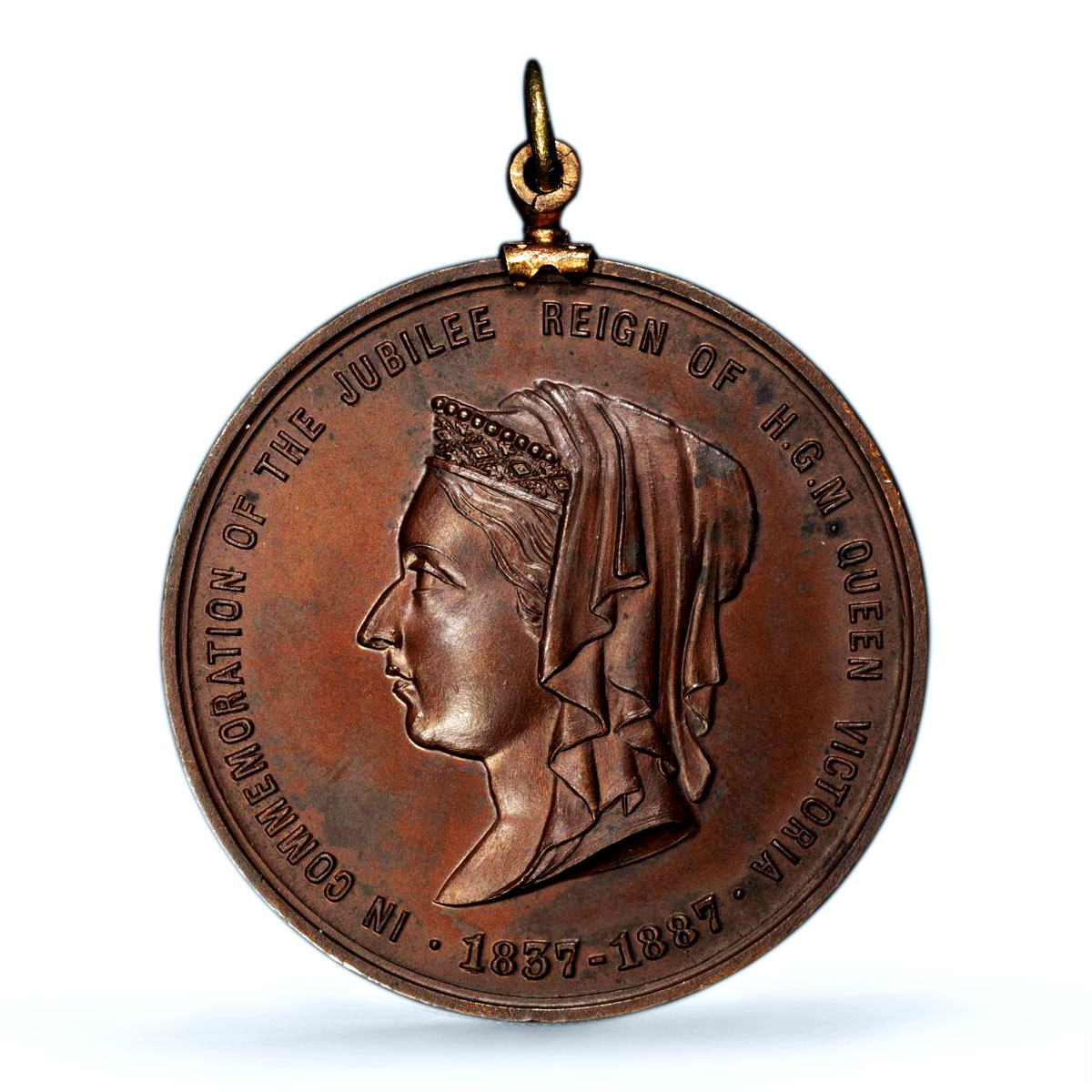 Great Britain Queen Victoria Jubilee Railway Crewe Trains MS 65 PCGS medal 1887