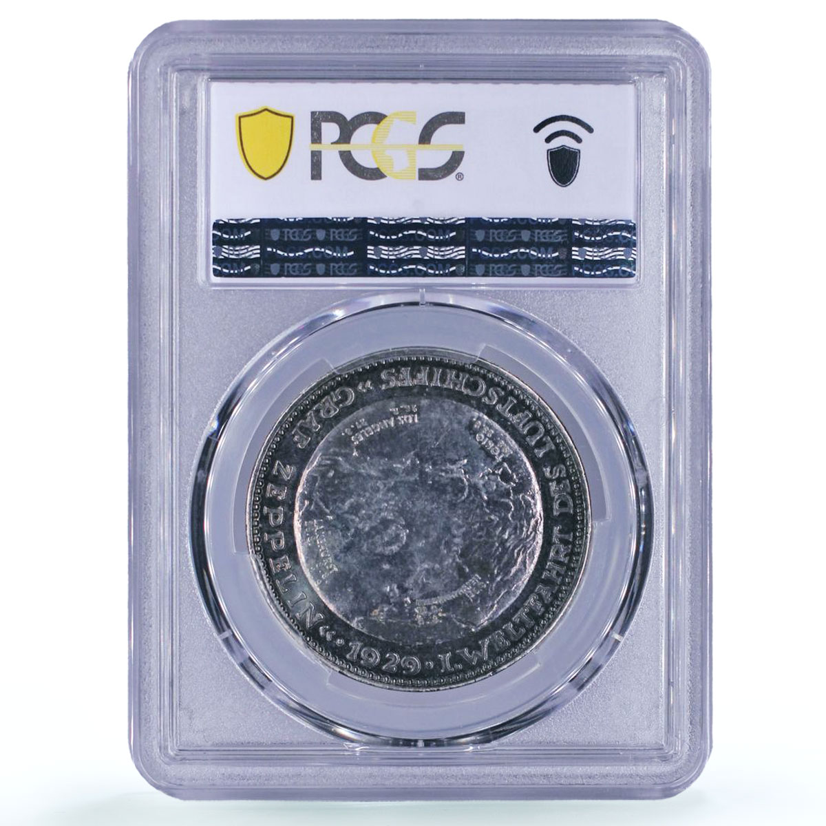 Germany Weimar Zeppelin Eckener Durr Airship Flight SP 62 PCGS silver medal 1929