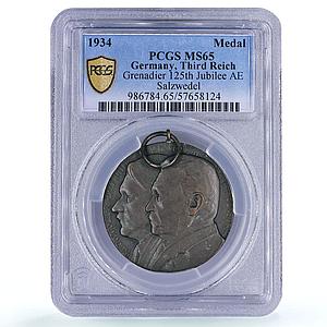 Germany Third Reich Hitler Hindenburg Grenadier Salzwedel MS 65 PCGS medal 1934