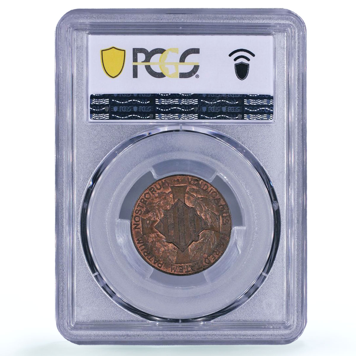 Spain Barcelona 5 centimos Catalanist Union Horsemans MS64 PCGS bronze coin 1900