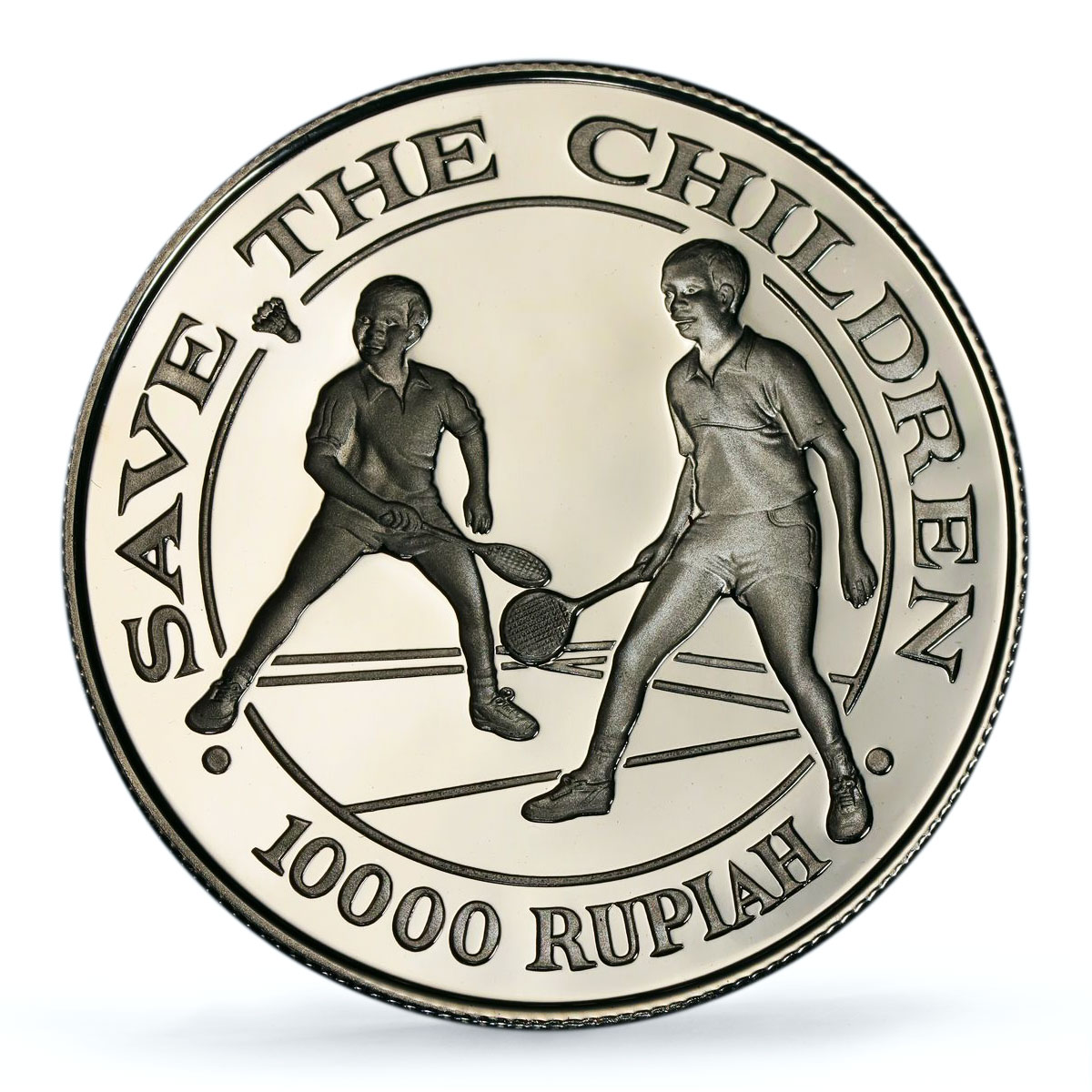 Indonesia 10000 rupiah UNICEF Save Children Child PR 70 PCGS silver coin 1990