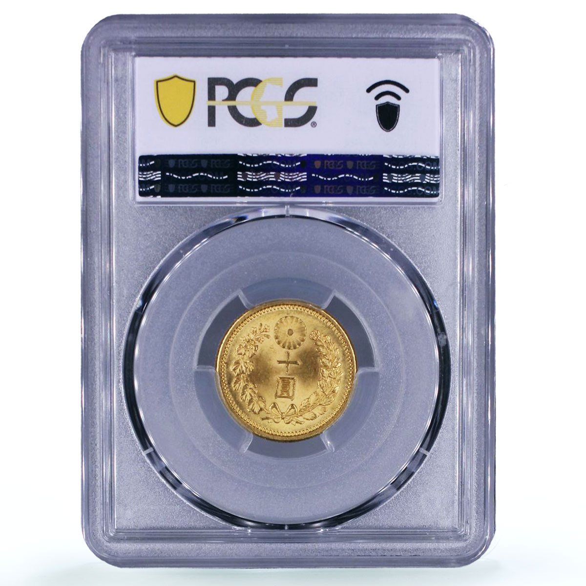 Japan 10 yen Meiji Chrysanthemum Flower Y#33 MS 66 PCGS gold coin 1908