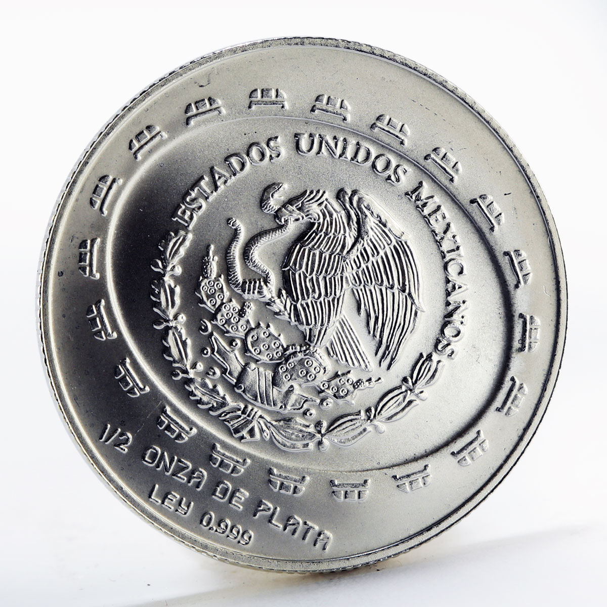 Mexico 2 pesos Disc of death silver coin 1998