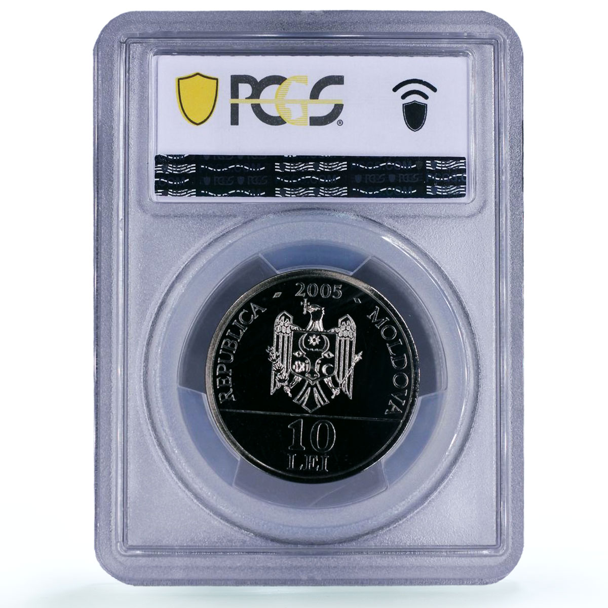 Moldova 10 lei Women Chess Championship PR 69 PCGS NiBrass coin 2005