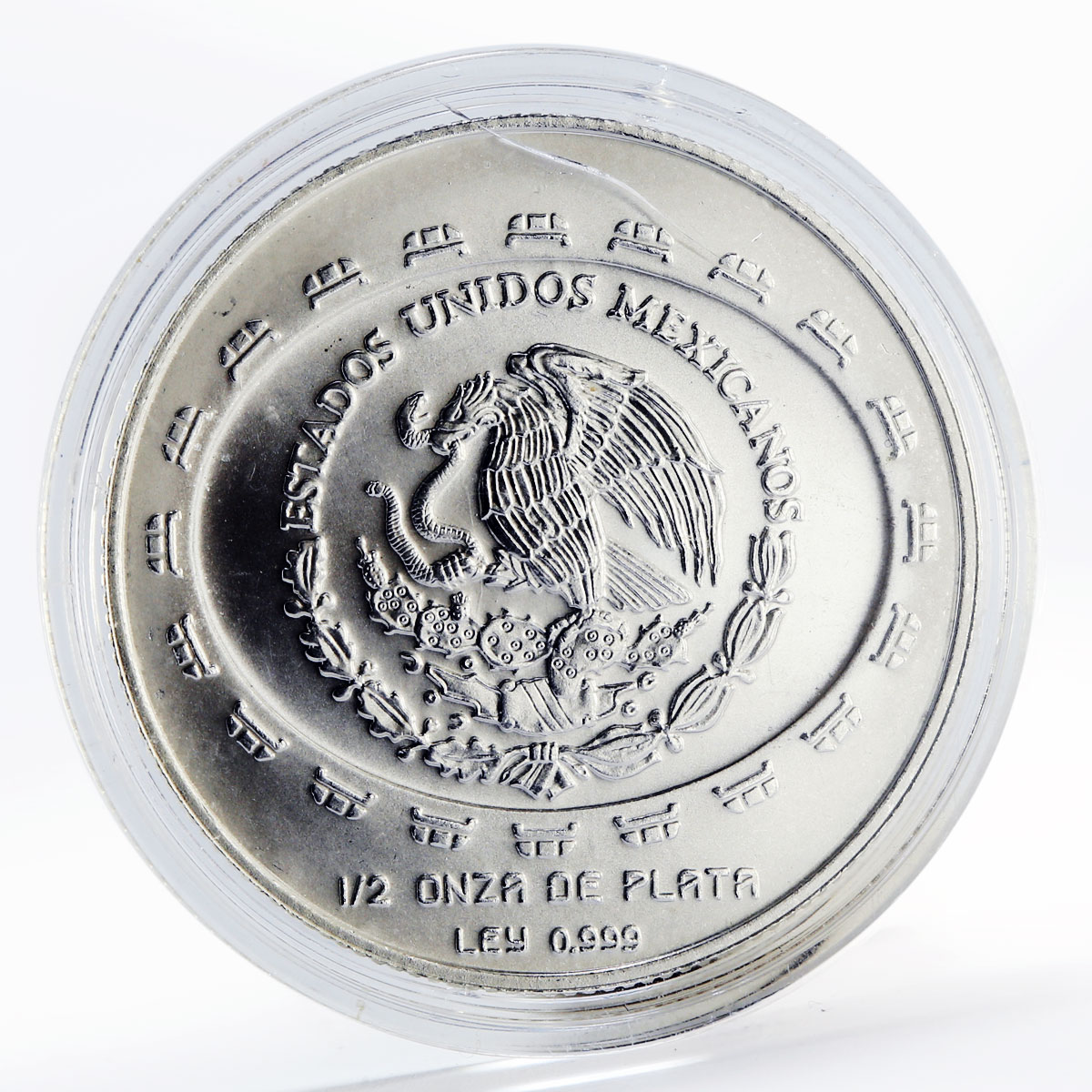 Mexico 2 pesos Disc of death silver coin 1998