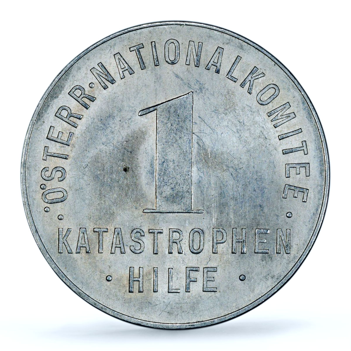 Austria National Disaster Comitee Donations Relief 1 Krone MS 63 PCGS token 1954