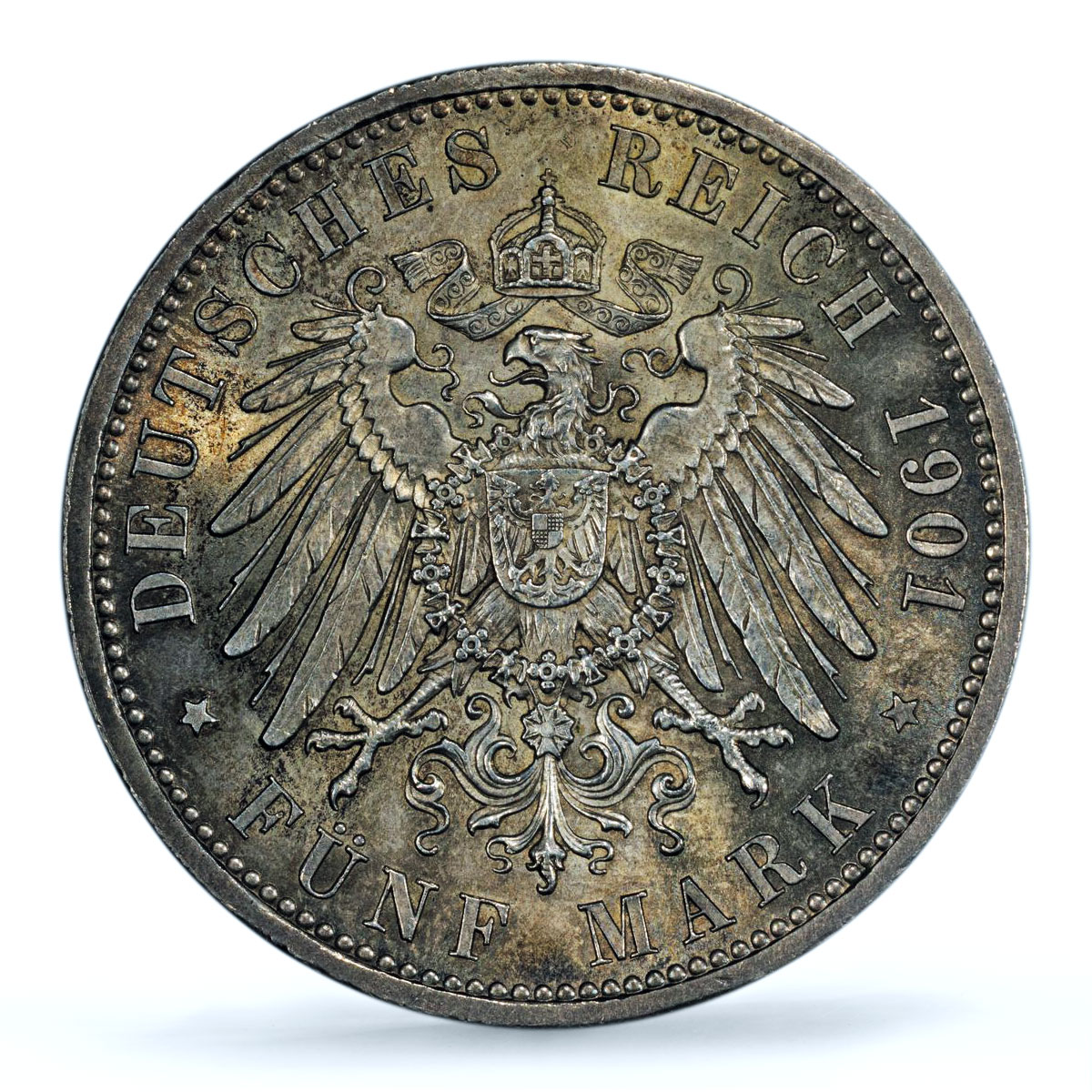 Germany Prussia 5 mark William Wilhelm II KM-526 MS 63 PCGS silver coin 1901