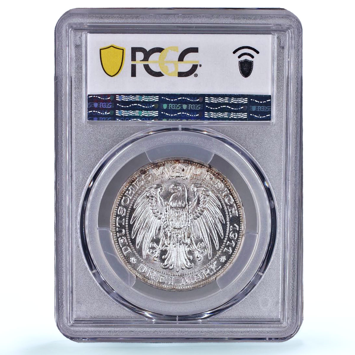 Germany Prussia 3 mark Breslau University Wroclaw MS 64 PCGS silver coin 1911