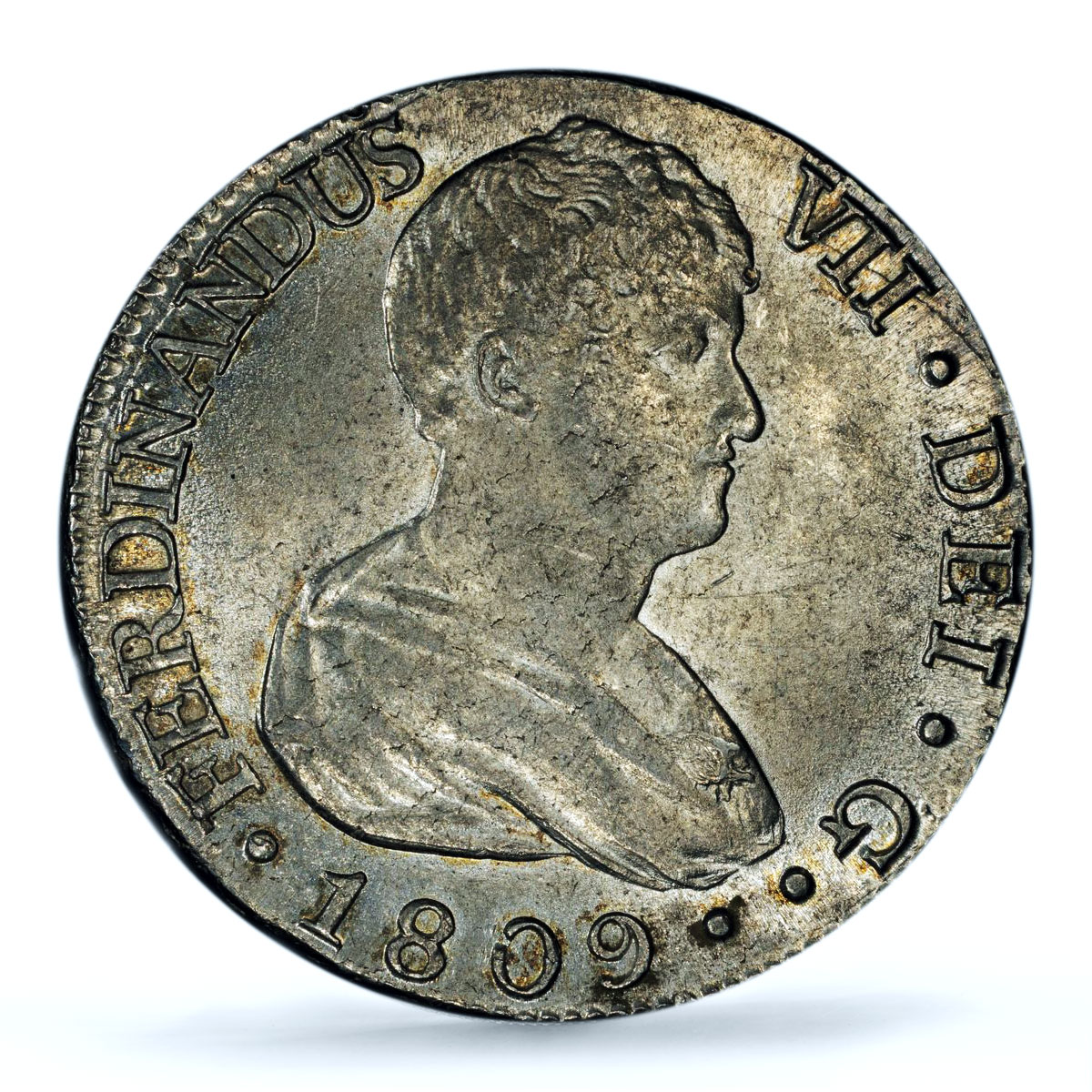 Spain 8 reales Ferdinand VII Seville Calico-1412 MS 62 PCGS silver coin 1809