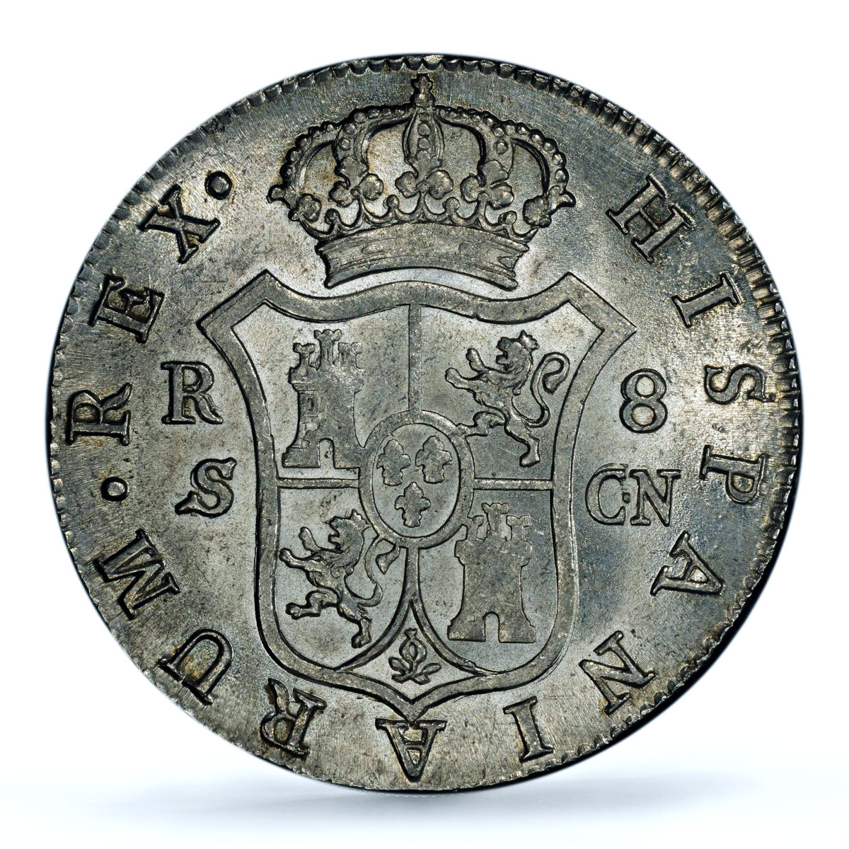 Spain 8 reales Ferdinand VII Seville Calico-1412 MS 62 PCGS silver coin 1809