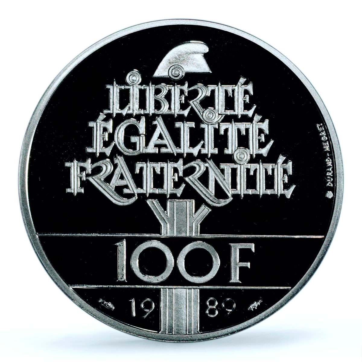France 100 francs Droits Homme Human Rights PR 69 PCGS palladium coin 1989