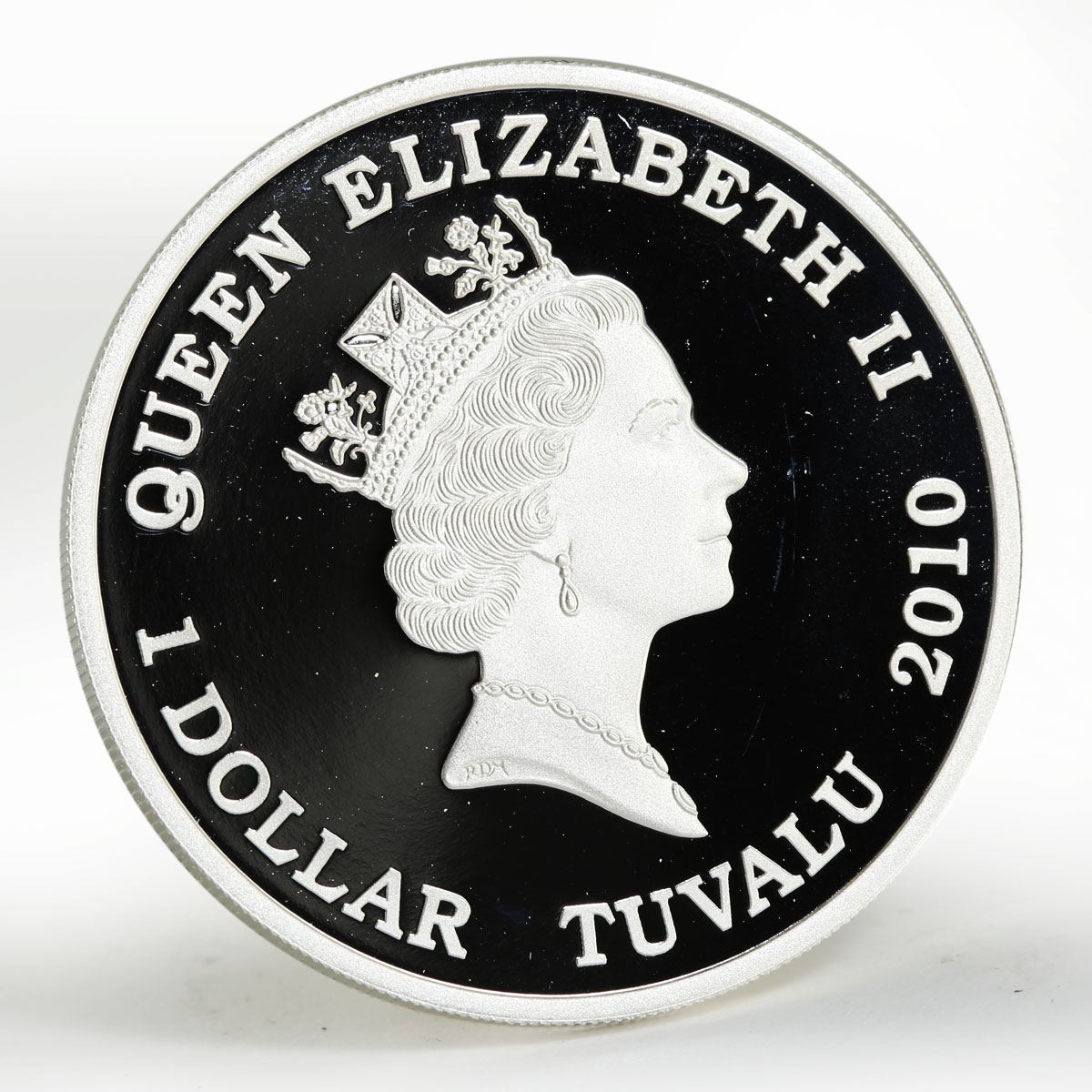 Tuvalu 1 dollar Trucks R500 colored silver coin 2010