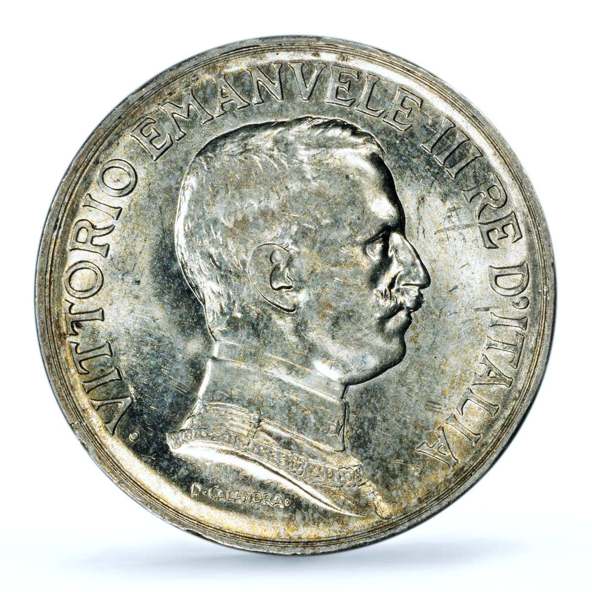 Italy 1 lira Victor Emmanuel III Horses KM-57 MS 61 PCGS silver coin 1917