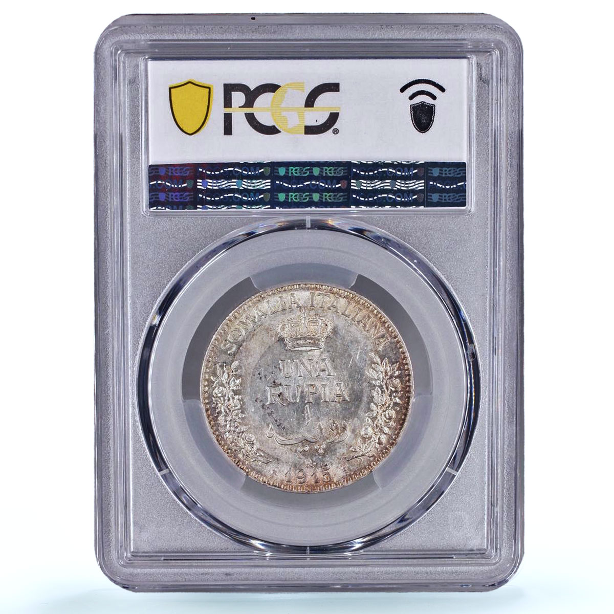 Italy Somaliland 1 rupia Victor Emmanuel III KM-6 MS 62 PCGS silver coin 1915