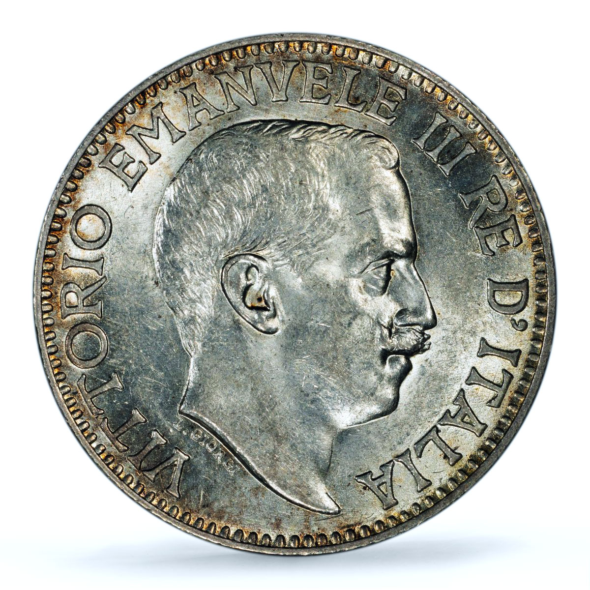 Italy Somaliland 1 rupia Victor Emmanuel III KM-6 MS 62 PCGS silver coin 1915