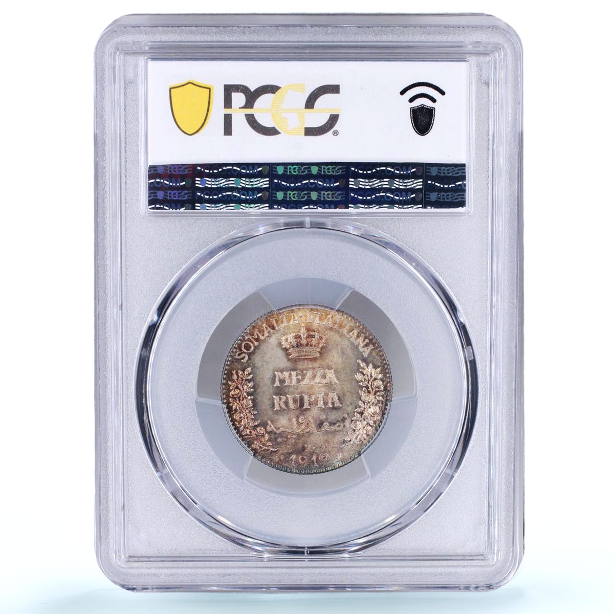 Italy Somaliland 1/2 rupia Victor Emmanuel III KM-5 MS 64 PCGS silver coin 1919
