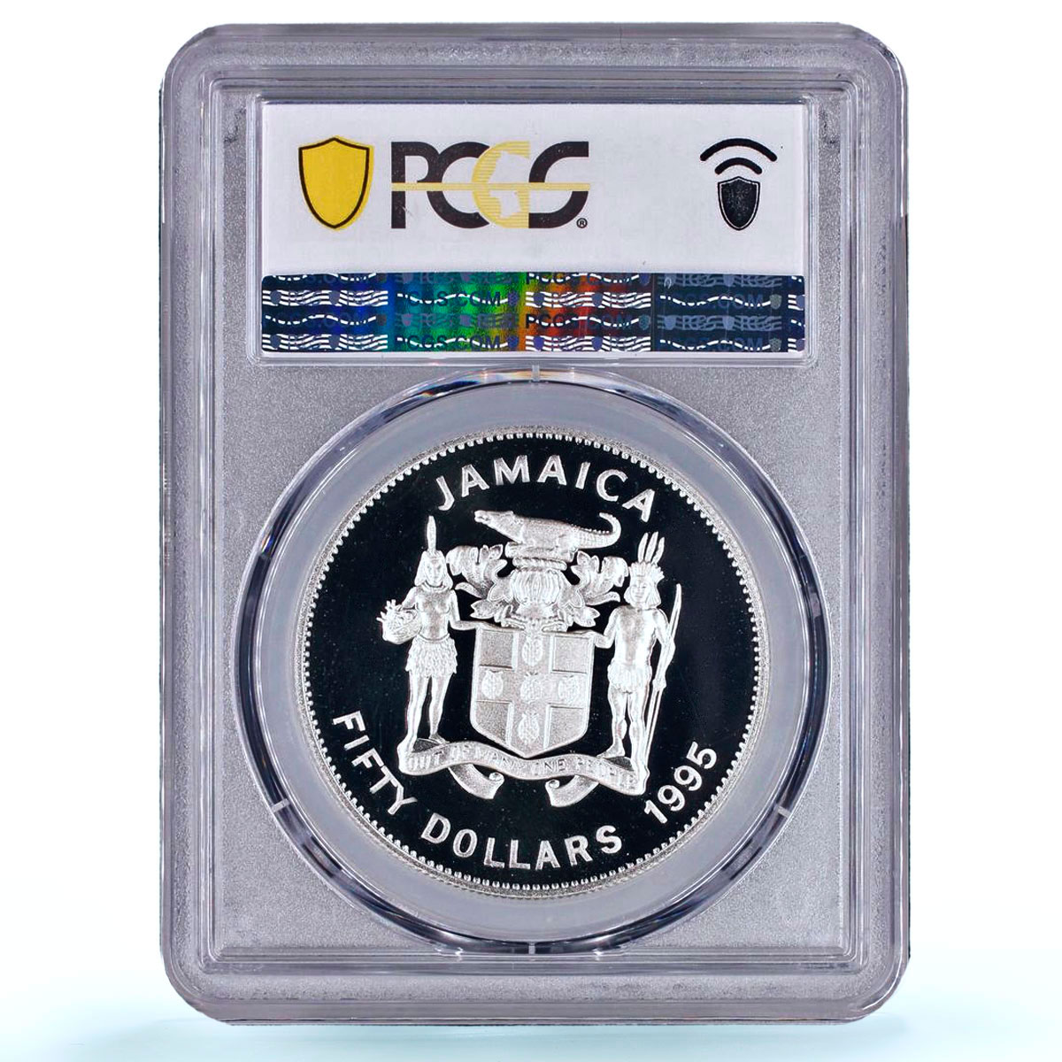 Jamaica 50 dollars Bob Marley Singer Music PR 69 PCGS silver coin 1995