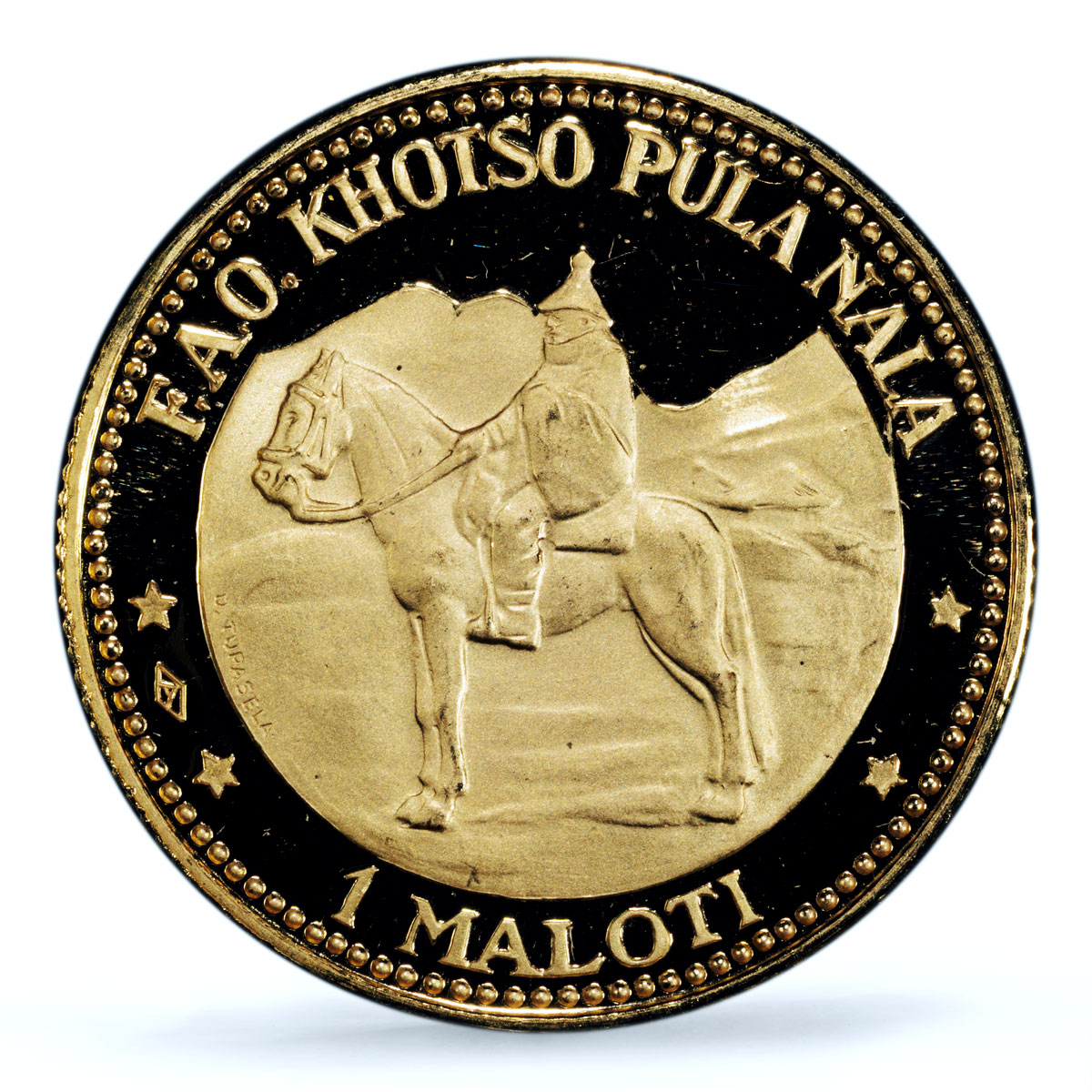 Lesotho 1 maloti FAO World Food Day Horse Equestrian PR 67 PCGS gold coin 1969