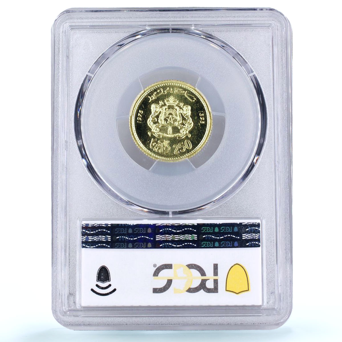 Morocco 250 dirhams King Hassan II Birthday Y#66 MS 64 PCGS gold coin 1975