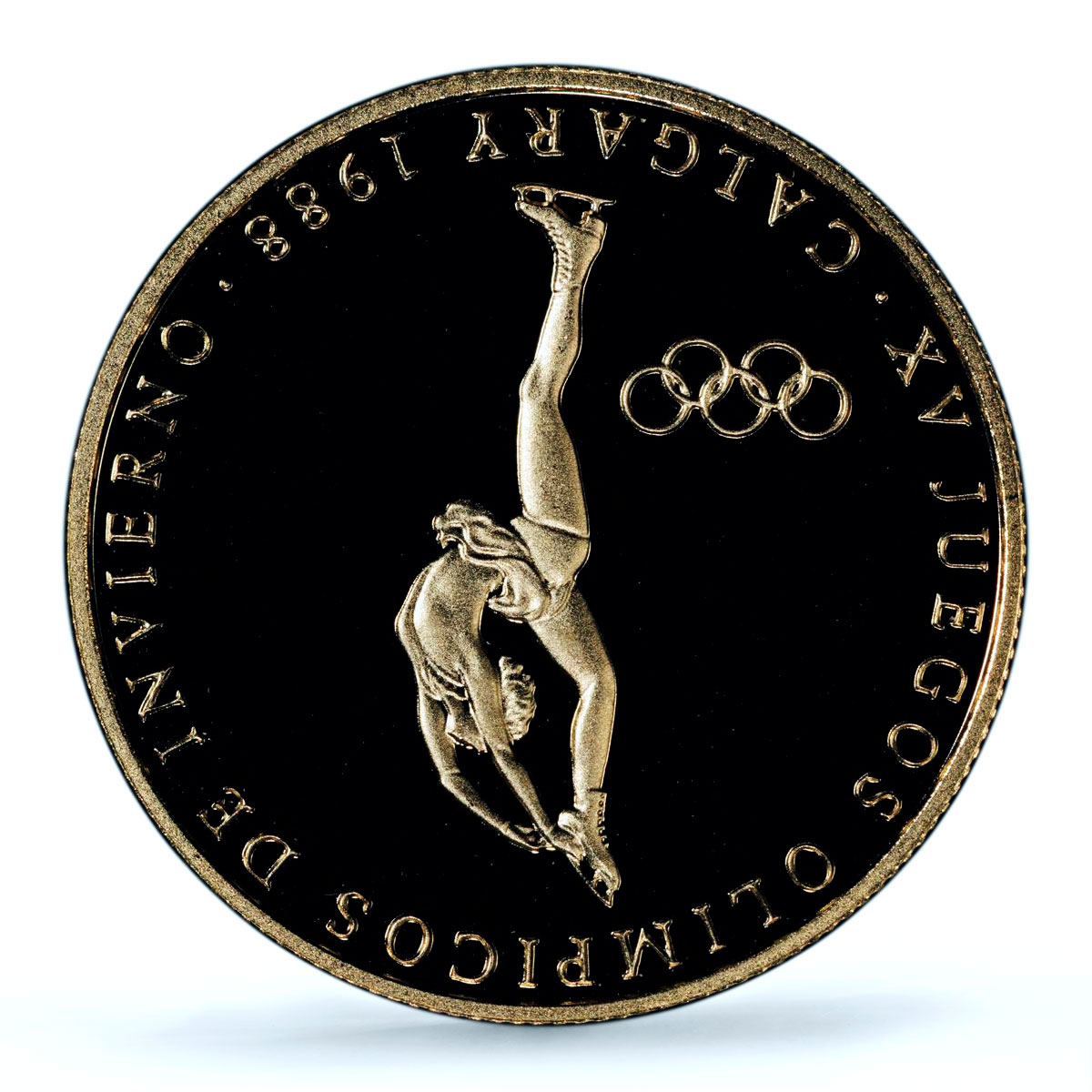 Panama 50 balboas Figure Skating Calgary Olympics X#9 PR 69 PCGS gold coin 1988