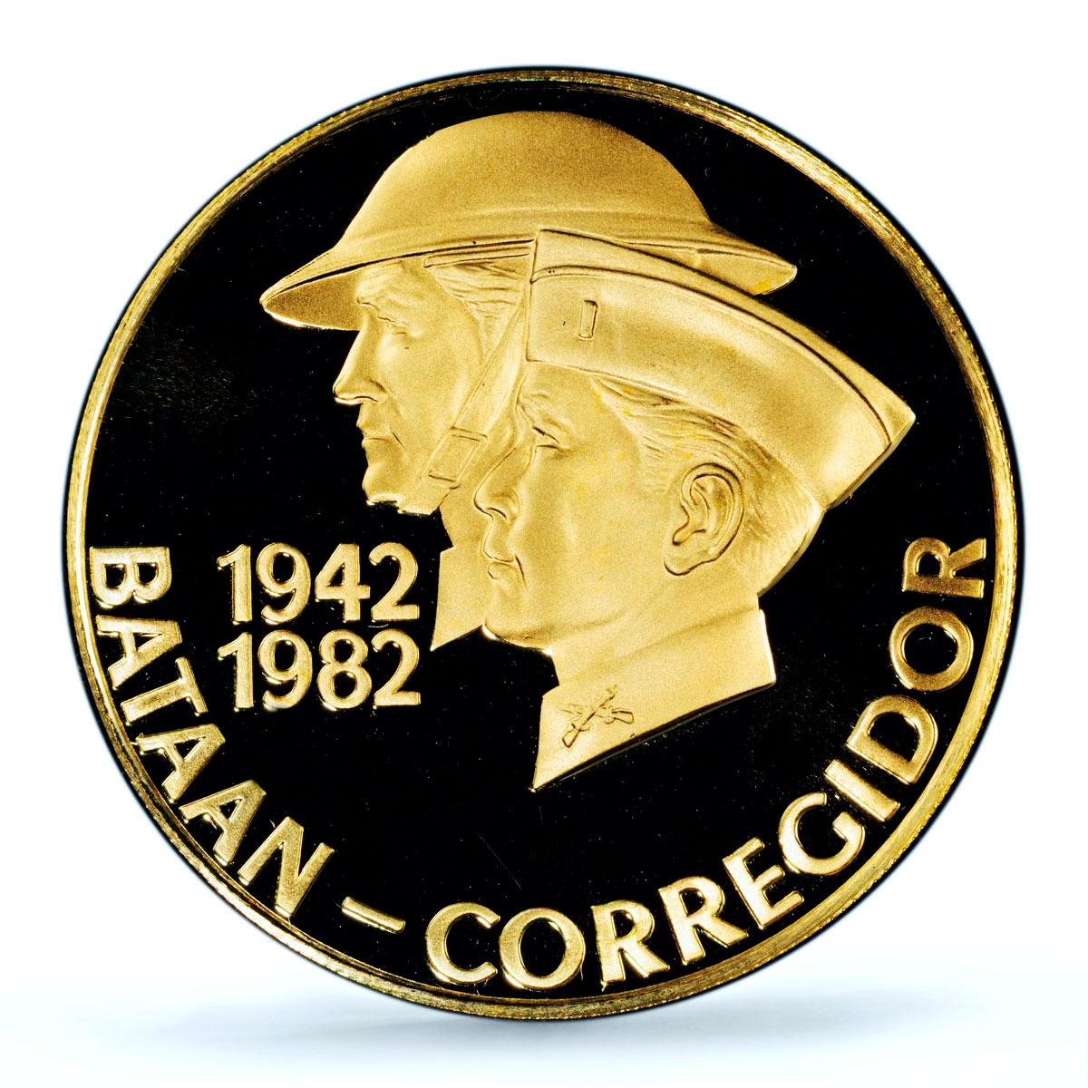Philippines 1500 piso Bataan Corregidor Battle KM-237 PR 69 PCGS gold coin 1982
